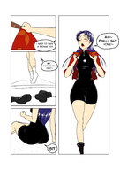 drawing masturbation comic black_hair color futanari story socks sitting neon_genesis_evangelion legs jacket black_dress