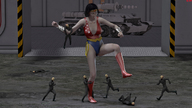 tank boots shrunken_men foot_crush running lasso bracers digital_render dc_comics wonder_girl