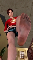feet barefoot window shorts railing freckles shirt point_of_view looking_at_viewer plants imminent_crush digital_render regts92