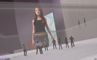 brunette shrunken_men shrunken_people shrunken_woman box top commission captives looking_at_tiny digital_render jamesmason0 cathy