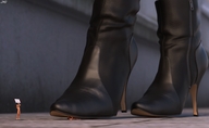 penis shrunken_men foot_crush looking_up high_heeled_boots imminent_crush digital_render jamesmason0 conference