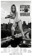 giantess panties blonde monochrome handheld barefoot cleavage shadow reaching looking_down movie_poster highway vehicles straddling tattoo manicure attack_of_the_50_foot_woman giantess_kate