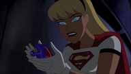 drawing gentle blonde color blue_eyes handheld gloves supergirl shrunken_man cartoon night cape atom dc_comics