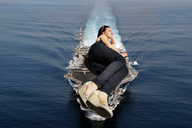 giantess collage clothed ocean lying_down jets aircraft_carrier downward_angle flight_deck giulio_10