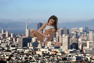 breasts nipples collage pussy masturbation city mega black_hair long_hair buildings building_sex sitting sky san_francisco transamerica_pyramid
