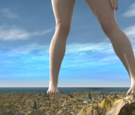 growth giantess nude giga city barefoot ocean red_nails digital_render roseuslupus