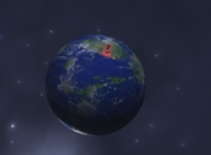 breasts growth giantess nude earth space planet barefoot huge_breasts red_hair digital_render cosmic_giantess red_glow roseuslupus