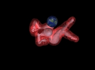 breasts growth giantess nude earth space planet barefoot huge_breasts red_hair digital_render cosmic_giantess red_glow roseuslupus
