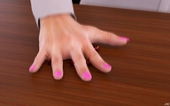 crush finger blood shrunken_men hand table cruel hand_crush pink_nails manicure digital_render jamesmason0