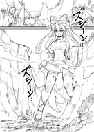 drawing giantess giga monochrome futanari penis buildings looking_down