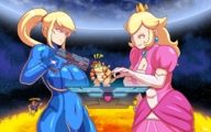 drawing giantess blonde space color planet gun princess_peach huge_breasts sun zero_suit nintendo bowser giantesses blazbaros video_games zero_suit_samus captain_falcon final_destination super_smash_bros.