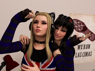 blonde hand ash shrunken_man dangle between_fingers manicure alex imminent_vore looking_at_tiny digital_render jamesmason0 prelude
