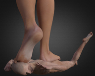 crush small_man size_difference barefoot domination unknown_artist foot_crush amazon trample underneath pinned under_foot digital_render
