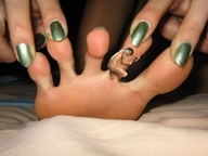 collage feet toes barefoot finger asian shrunken_man between_toes manicure clinging mini-slave