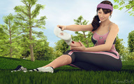 crush feet blood brunette socks sitting foot_crush shrunken_man grass cruel sneakers athletic trees stuck_to_foot sorenzer0 looking_at_tiny digital_render