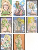 drawing giantess blonde color handheld cleavage costume garganta looking_at_viewer femforce covers watercolor