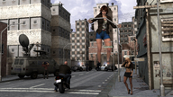 giantess city blonde brunette police looking_down vehicles police_car labean digital_render