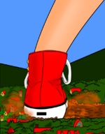 drawing giantess city mega color destruction buildings foot_crush legs crater massive_destruction foot_stomp sneakerfactor