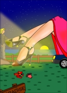 drawing gentle giantess feet color high_heels love dress night flowers touching gifts paradise car_beam sneakerfactor