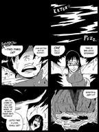 drawing comic monochrome stomach shrunken_woman internal_view shyguy9