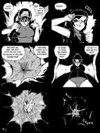 drawing comic monochrome stomach shrunken_woman internal_view shyguy9
