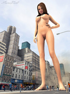breasts growth giantess nude pussy city barefoot buildings brunette hand running streets point_of_view running_away street_view sorenzer0 digital_render side_effects_2
