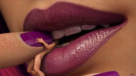 mouth finger lips pink_hair shrunken_man close_up mr_luigi looking_at_viewer karen imminent_vore poked digital_render poked_in