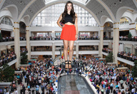 giantess collage skirt brunette legs standing indoors mall looking_at_viewer crowds giulio_10