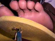collage feet toes shrunken_man under_foot flip_flops raised_foot imminent_crush