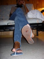 crush collage feet toes soles shrunken_man flip_flops stuck_to_foot kimberly