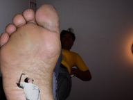 collage barefoot soles shrunken_man point_of_view raised_foot imminent_crush kimberly