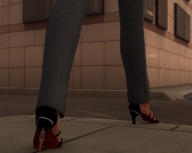 feet high_heels bondage legs walking shrunken_woman sidewalk digital_render ladyannabellrose