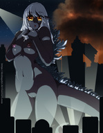 drawing nipples giantess nude pussy anthro city color yellow_eyes lizard godzilla night lights gender_bender desingahv