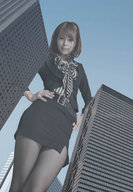 giantess collage skirt low_angle asian nylons looking_down skyscraper sky point_of_view looking_at_viewer between_buildings yamato user629