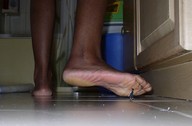 collage barefoot soles shrunken_man floor kimberly
