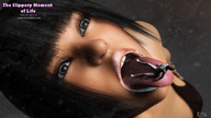 giantess vore tongue mouth saliva shrunken_man point_of_view digital_render
