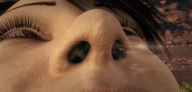 giantess micro small_man face close_up nose point_of_view inhaled digital_render