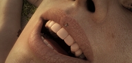 micro small_man mouth teeth lip imminent_vore downward_angle digital_render