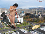 breasts giantess collage nude city buildings streets vehicles sneakers tattoo mastasmall vehicle_crush broom sweeping