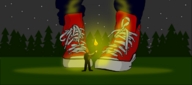 drawing giantess color jeans sneakers converse