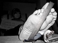 monochrome barefoot soles shrunken_man crlvr