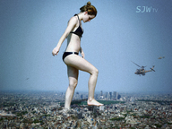 collage city mega destruction barefoot buildings helicopter foot_crush sky emma_watson sjw raised_foot