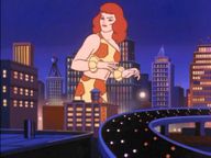 drawing giantess city mega color giganta red_hair leopard_print dc_comics superfriends