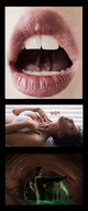 collage vore mouth teeth digestion lips stomach shrunken_woman panels stomach_acid stomach_view vorepreys