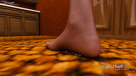nude barefoot foot_crush shrunken_man under_foot digital_render fater