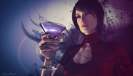 giantess brunette galaxy hand drink manicure martini imminent_vore sorenzer0 digital_render apocalypse-cocktail giantessnyx
