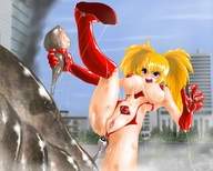 breasts drawing giantess pussy city color blue_eyes apricot_garden dyna_girl