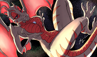 drawing gentle giantess dragoness earth giga space color large_breasts breast_crush purple_eyes stars cosmic_giantess qetesh titankilla sir--raptor