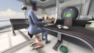 alien butt bondage sitting amazon blue_skin lesbians female_domination facesitting littlemuse rimming elizabeth bioshock_infinite digital_render mass_effect liara asari source_film_maker