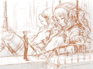 giantess monochrome pencil_drawing sano_toshihide toshihide_sano